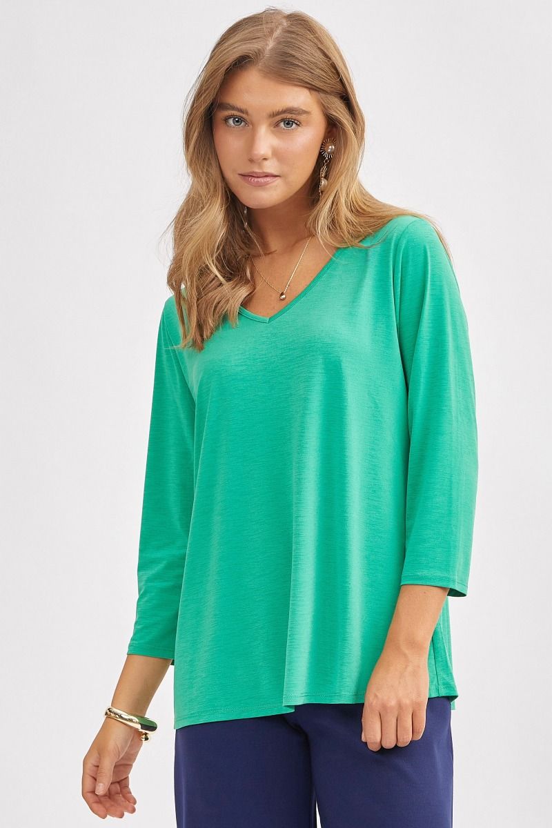 Classic V-Neck Top - 8 color options