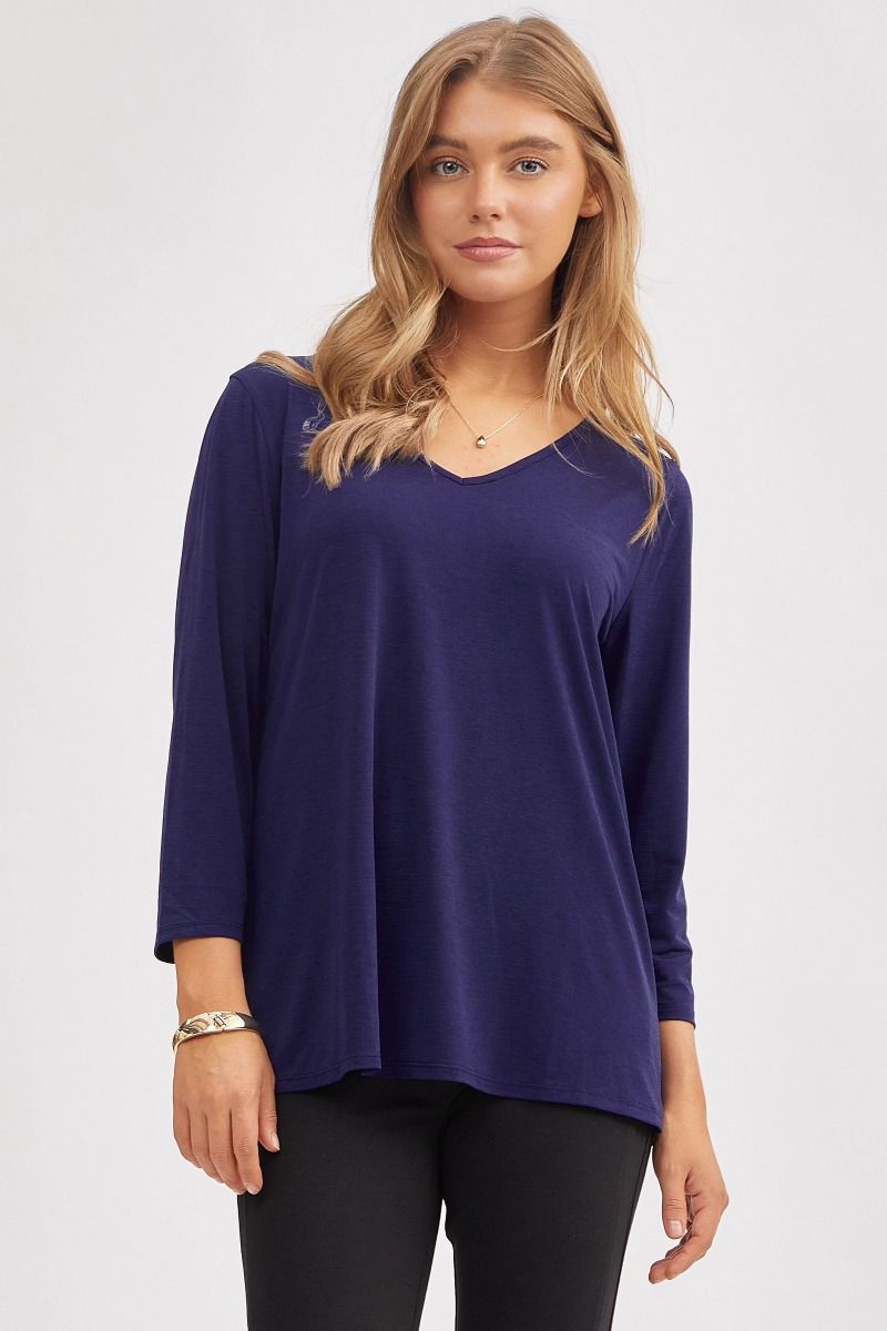 Classic V-Neck Top - 8 color options