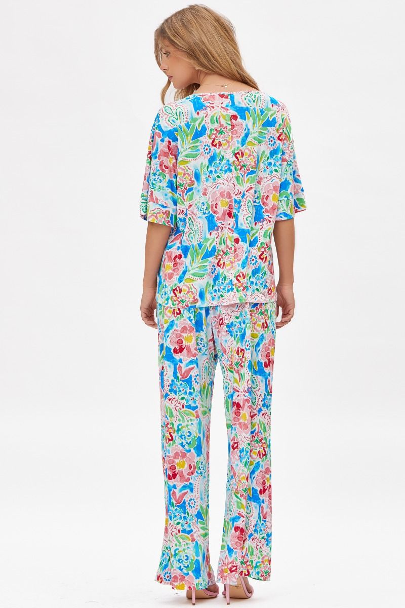Cabana Set in Floral Royal