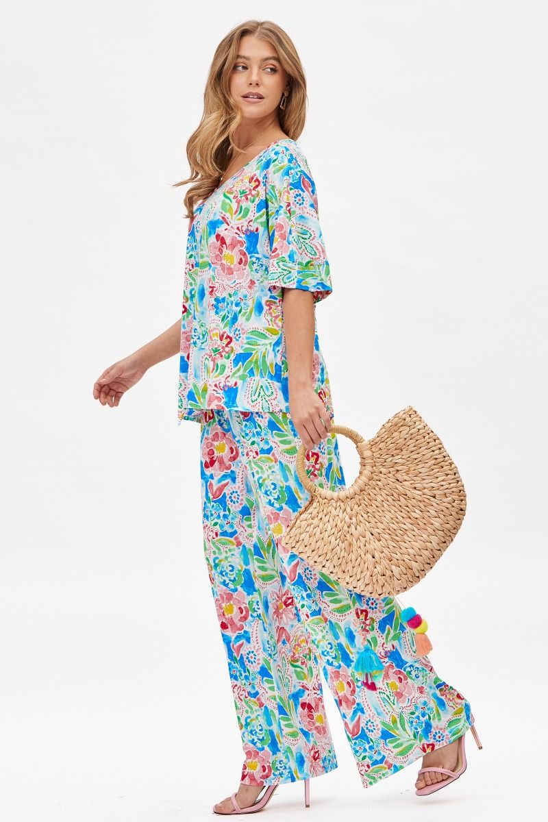 Cabana Set in Floral Royal