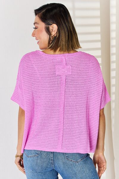 Zenana Mauve Round Neck Short Sleeve T-Shirt S-3XL