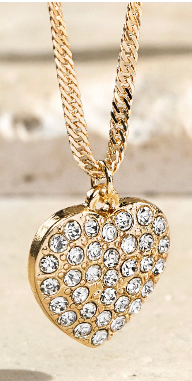 Layered Heart Charm Necklace