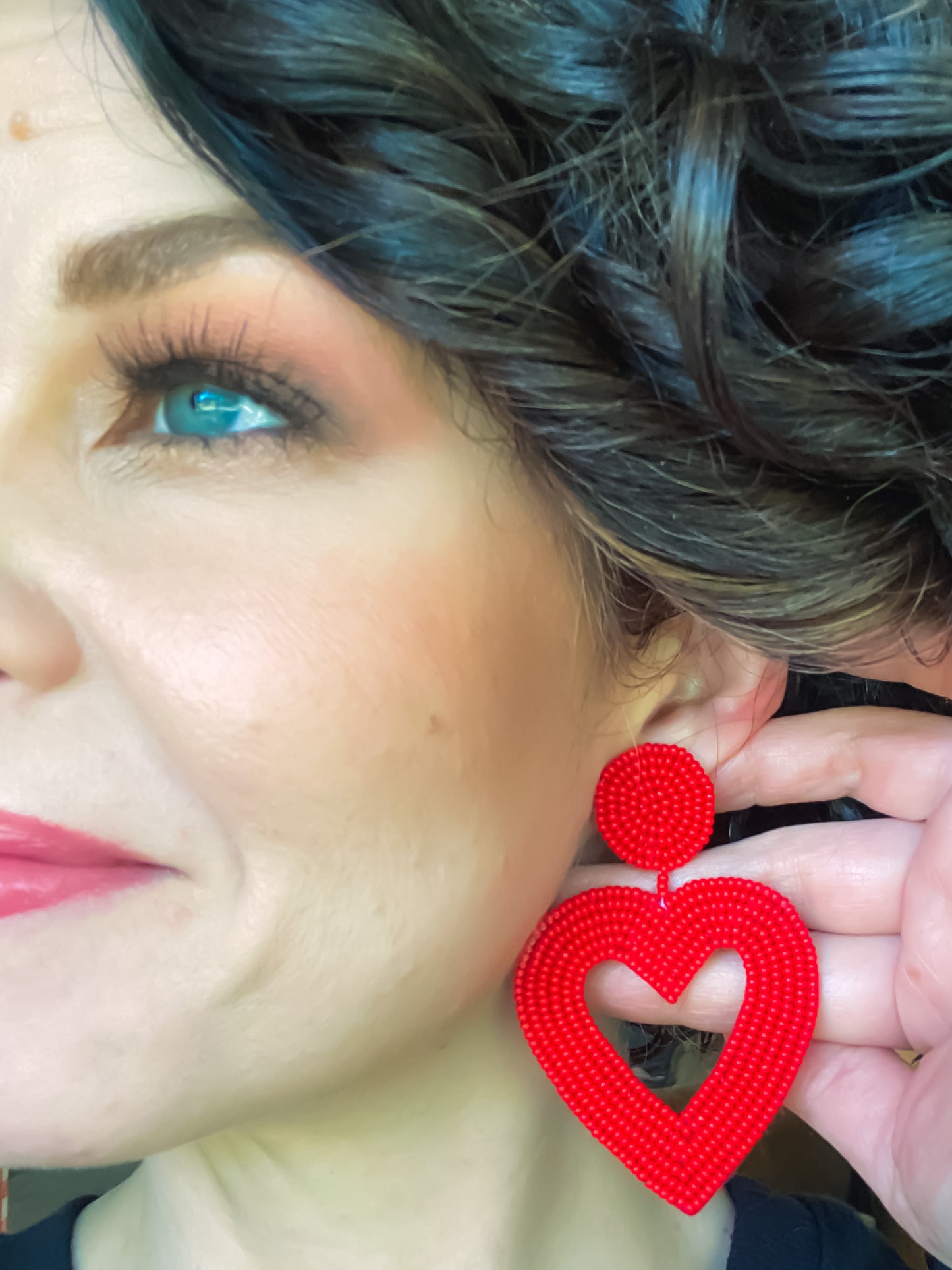 Be My Valentine Heart Beaded Earrings - 3 colors