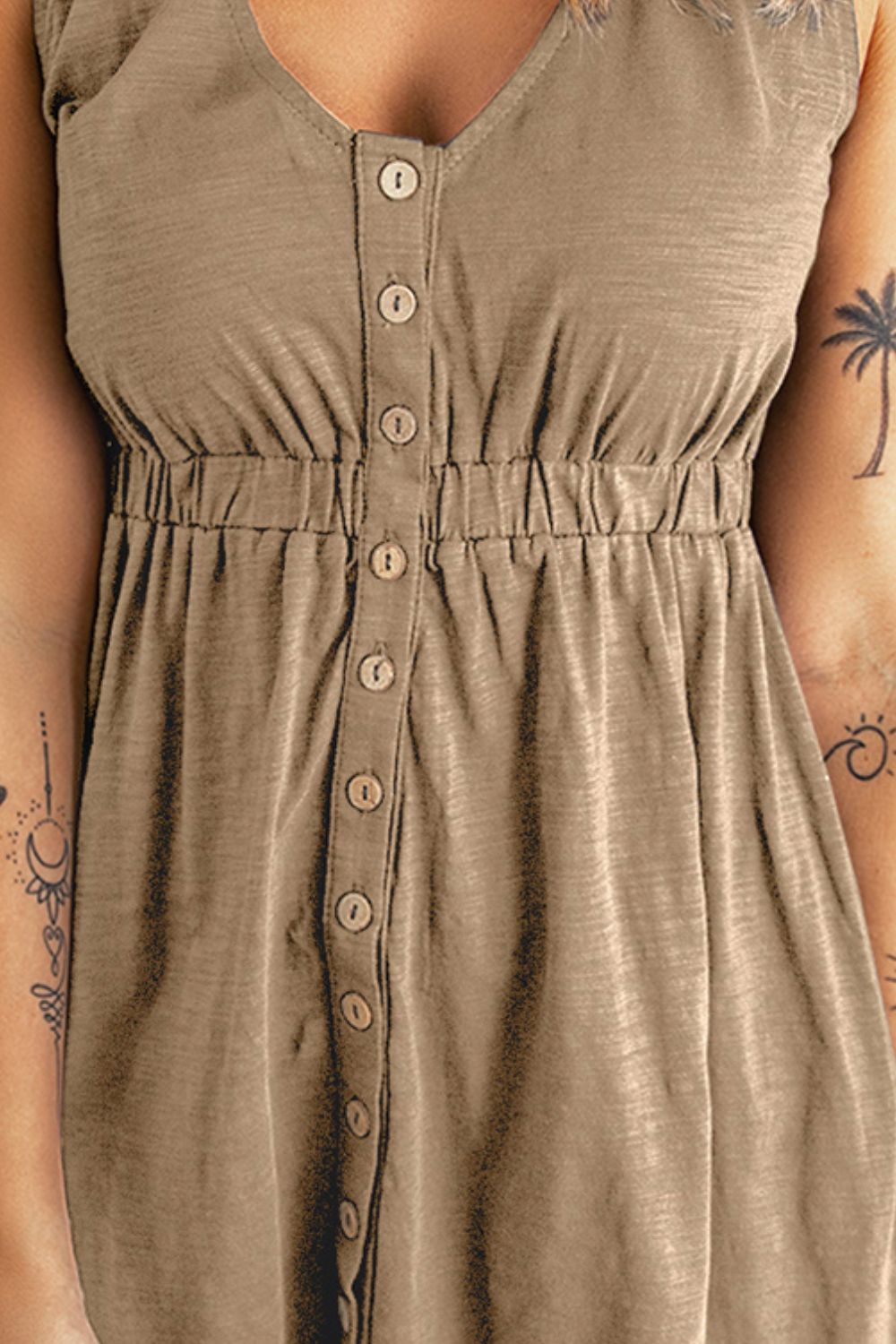 Sleeveless Button Down Dress - 12 colors