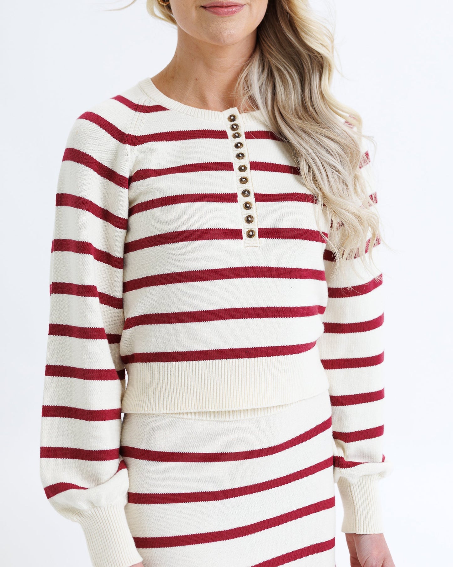 Paris Red Stripe Sweater