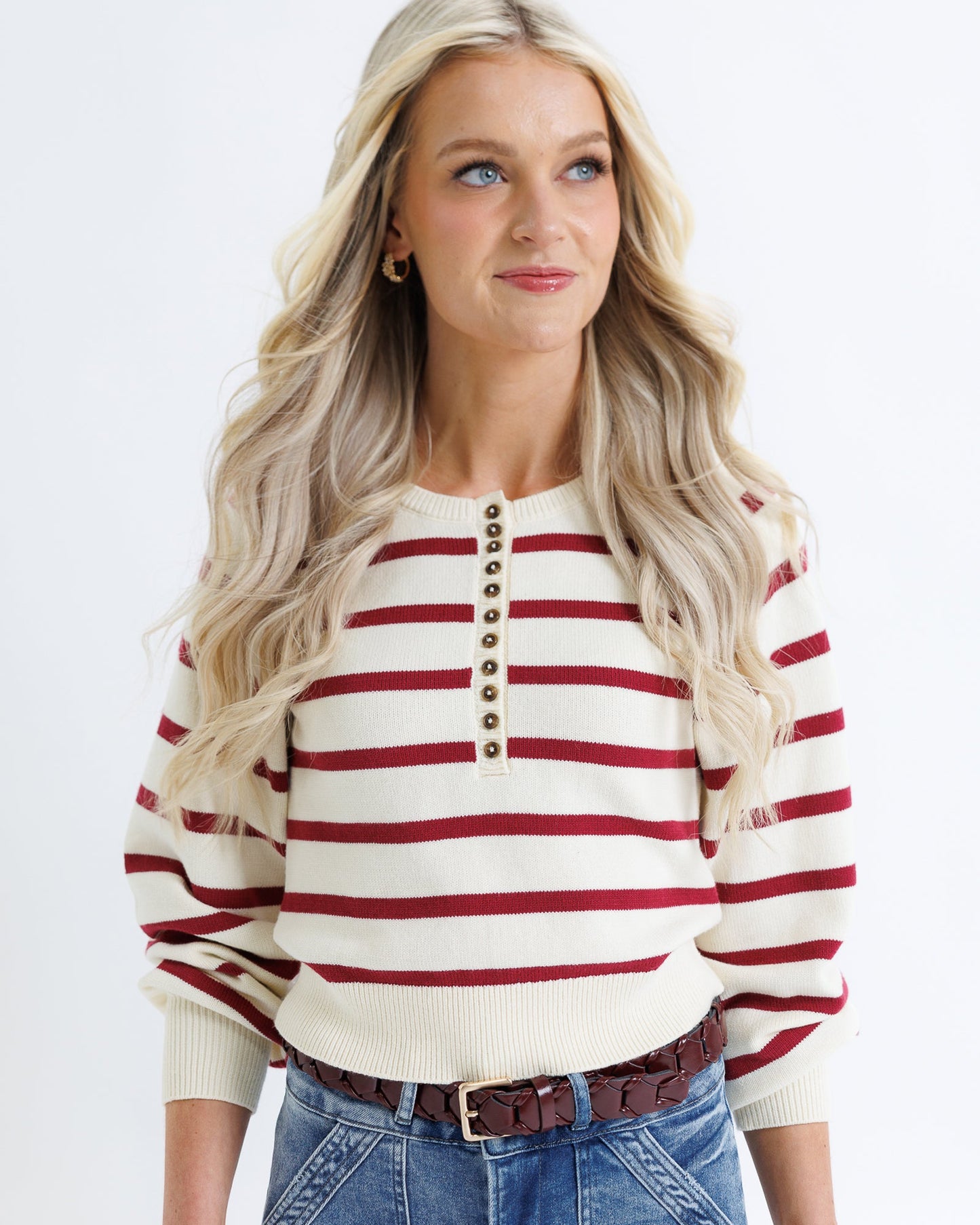 Paris Red Stripe Sweater