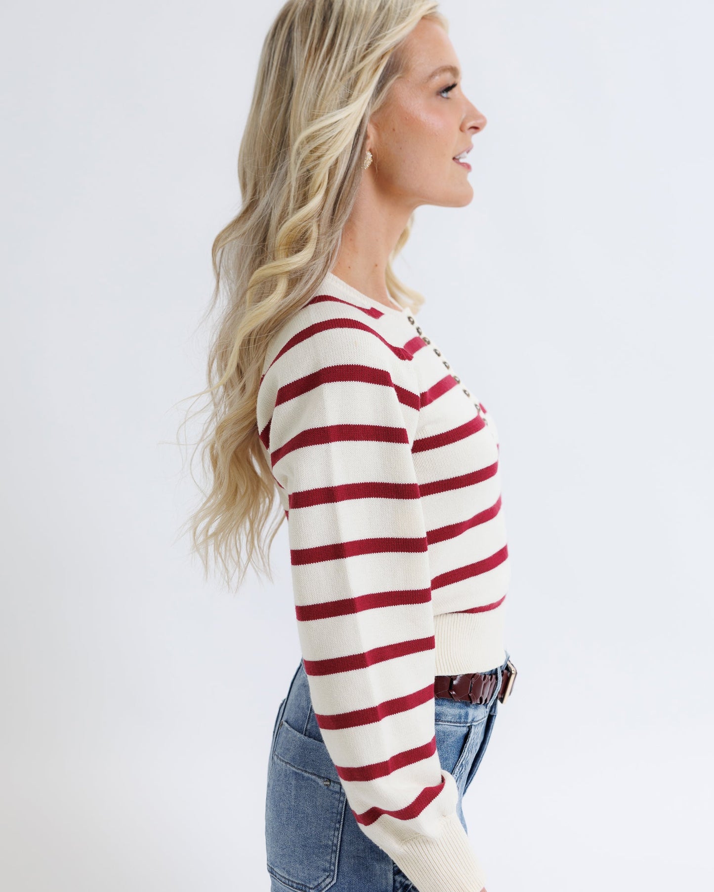 Paris Red Stripe Sweater