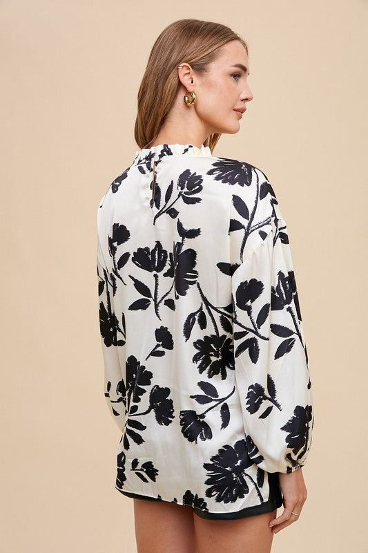 Floral Printed Long Sleeve Blouse