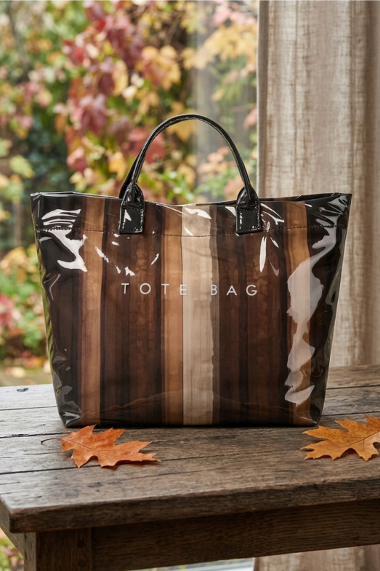 SC - ETA 9/8 - Brown Striped TOTE BAG