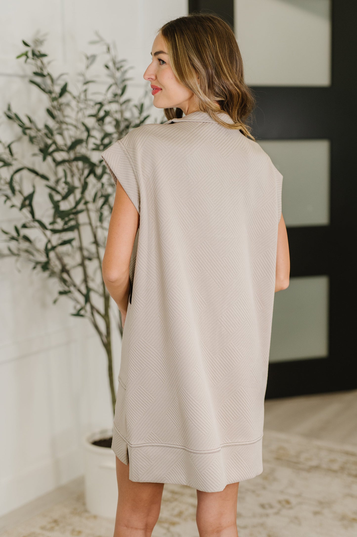 Zenana High Neck Dress in Ash Mocha