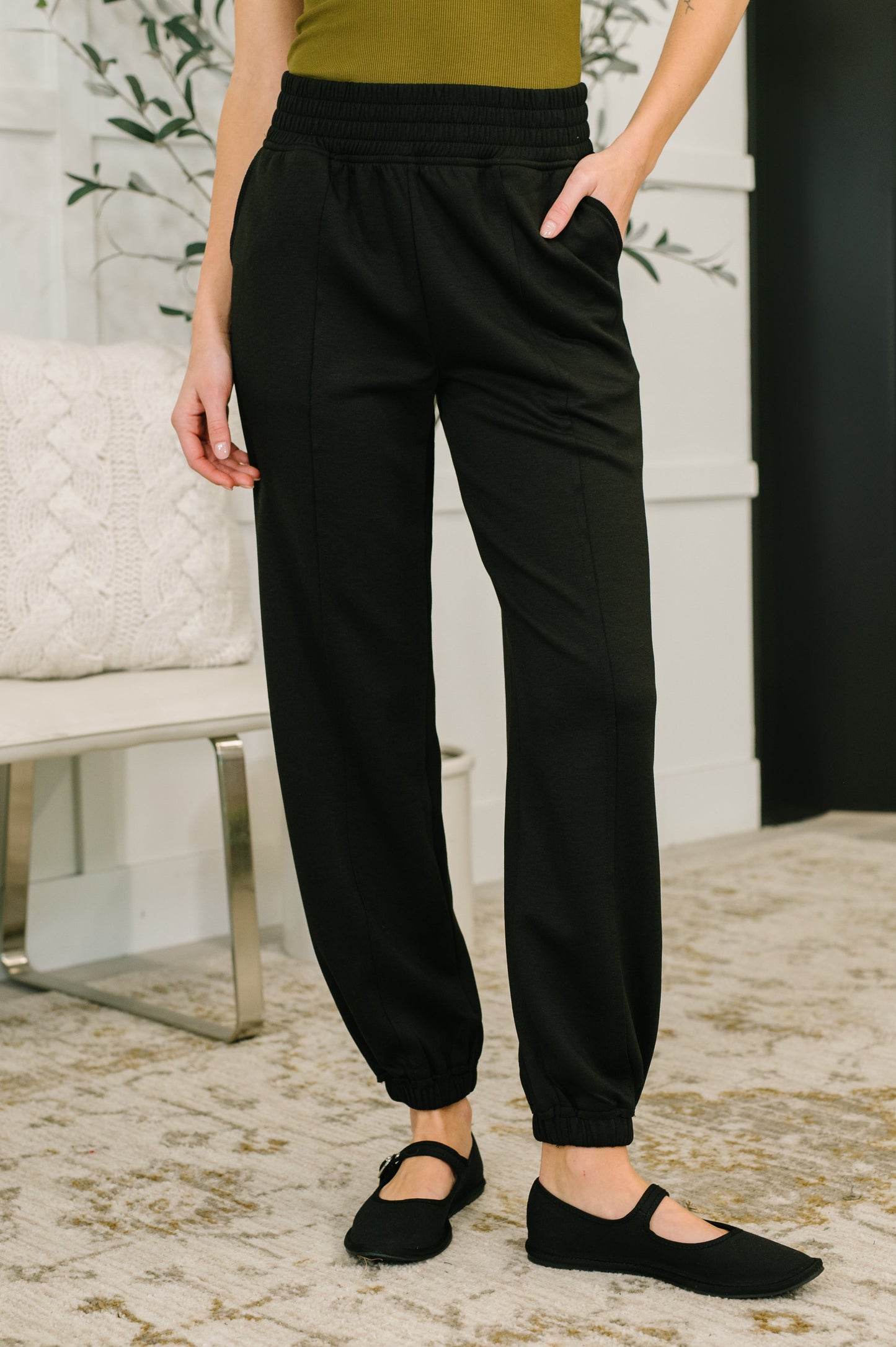 Zenana Jogger Bottoms in Black