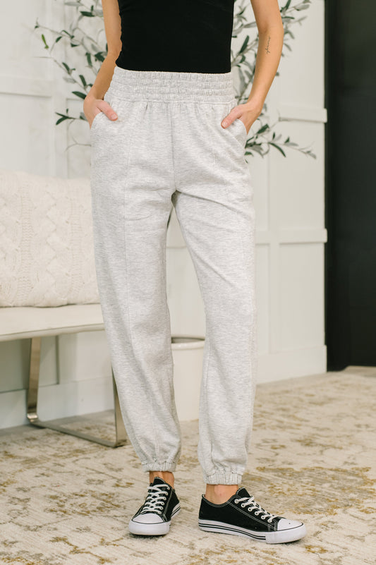Zenana Jogger Bottoms in Heather Grey