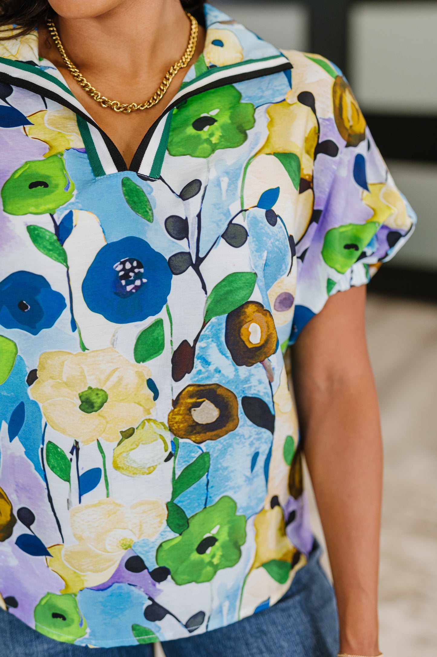 Fielding Questions Floral Top