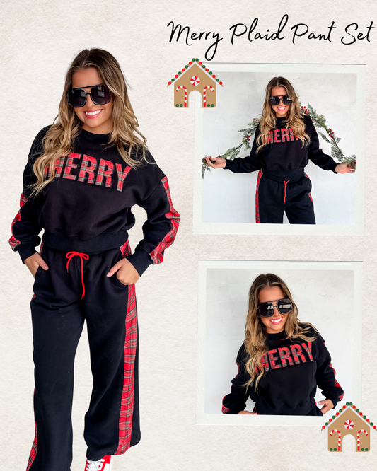 Pre Order: Merry Plaid Pant Set