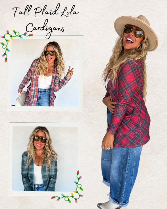 Pre Order: Plaid Lola Cardigans