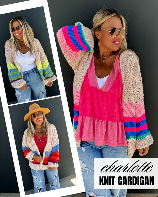 Pre Order: Charlotte Knit Cardigan - 3 color options