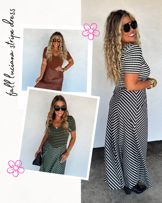 Pre Order: Calista Stripe Dress
