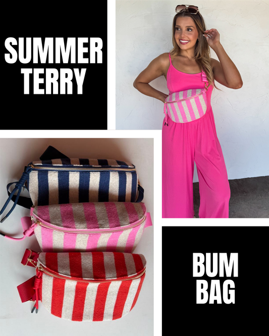 Pre Order: Stripe Terry Bum Bag