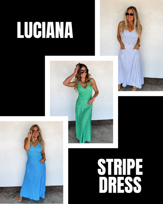 Pre Order: Luciana Stripe Dress