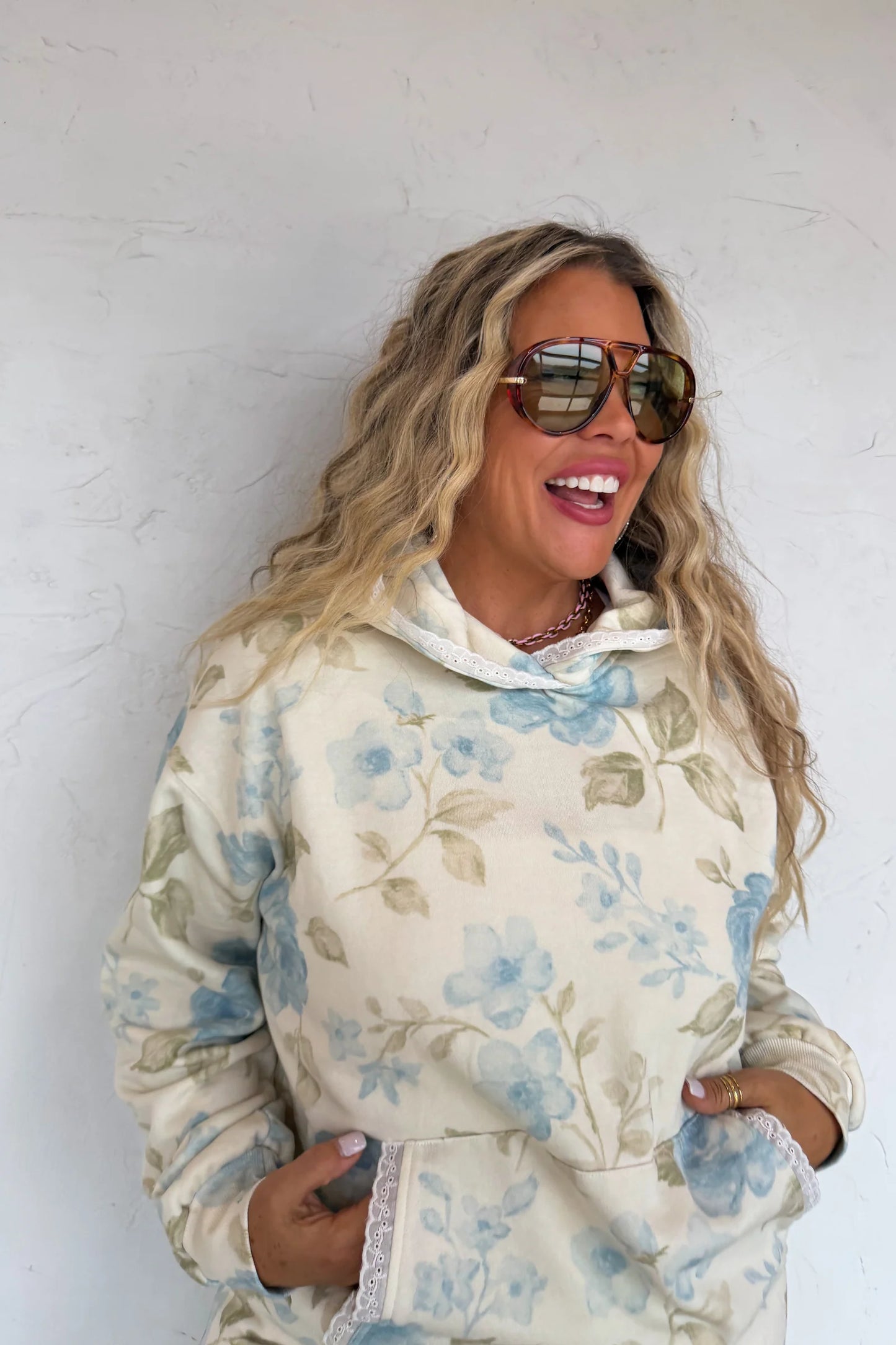 Pre Order - Lila Lace Floral Hoodie