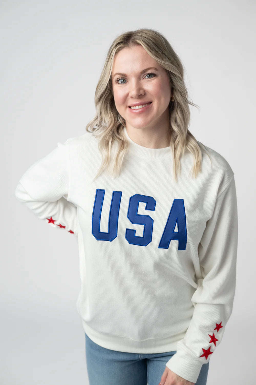 USA White Pullover