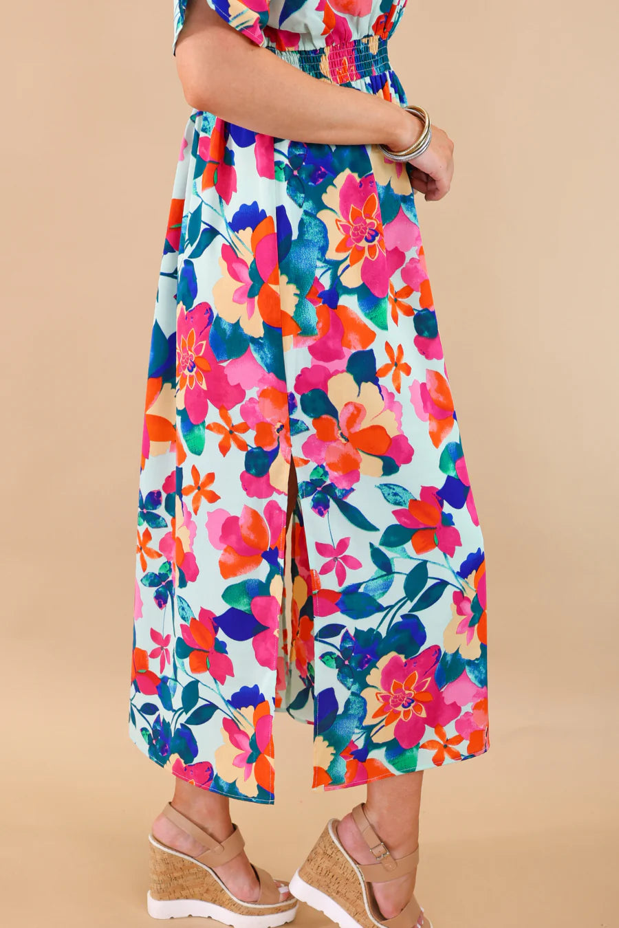 Ocean Mist Floral Dress