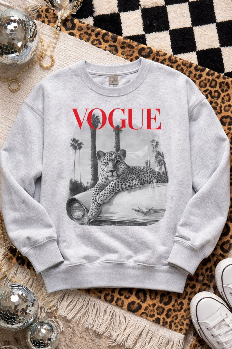 Vintage Leopard Magazine Graphic Tee or Sweatshirt
