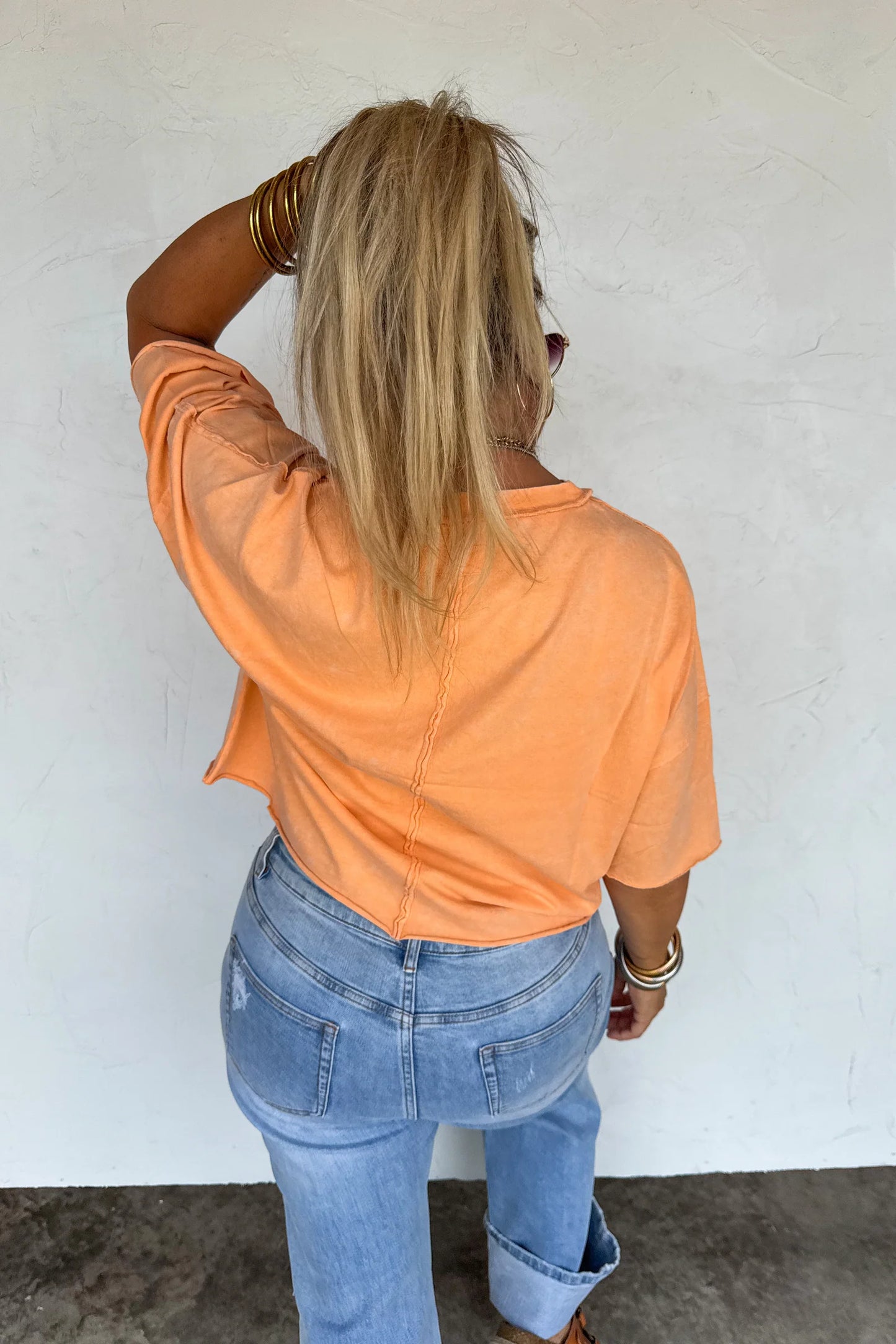 Pre Order: Regan Raw Hem Tee