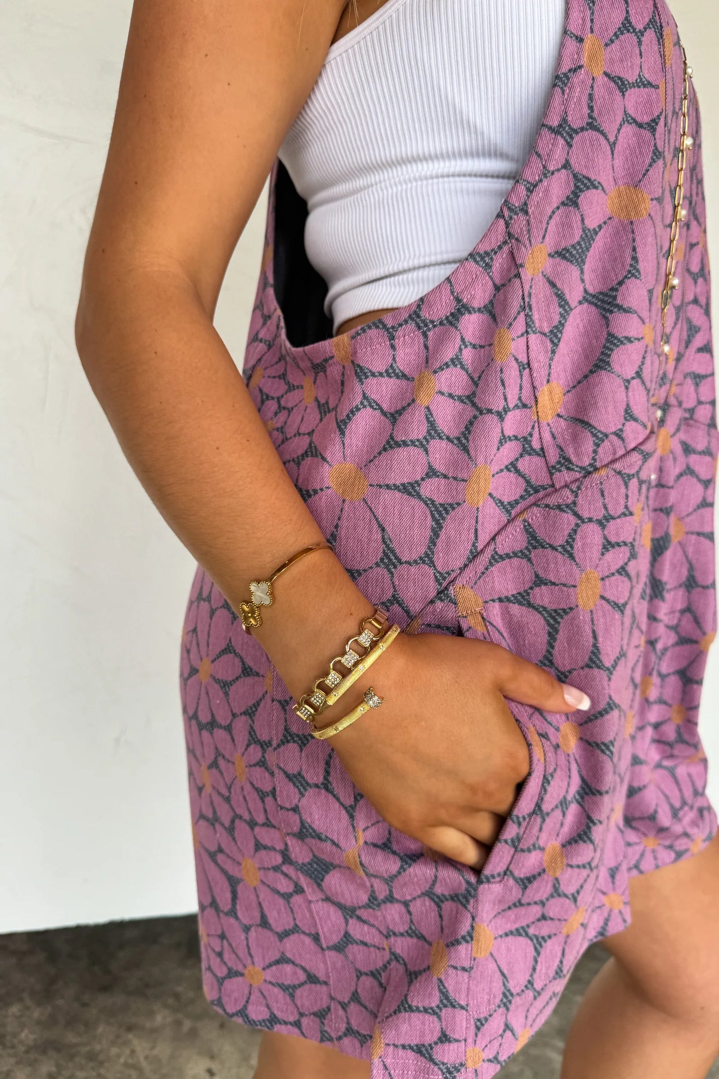 Pre Order: Denim Daisies Beach Please Romper