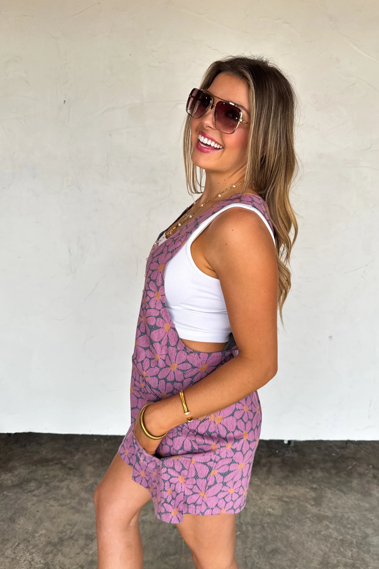 Pre Order: Denim Daisies Beach Please Romper