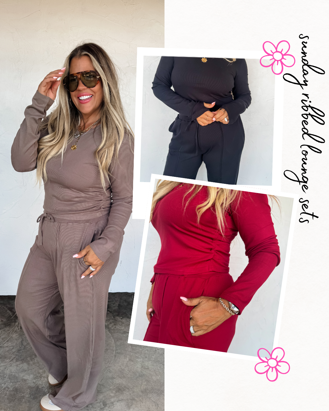 Pre Order: Sunday Ribbed Lounge Sets