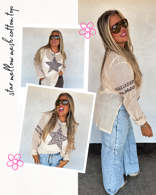 Pre Order - Star Mellow Mesh Cotton Top