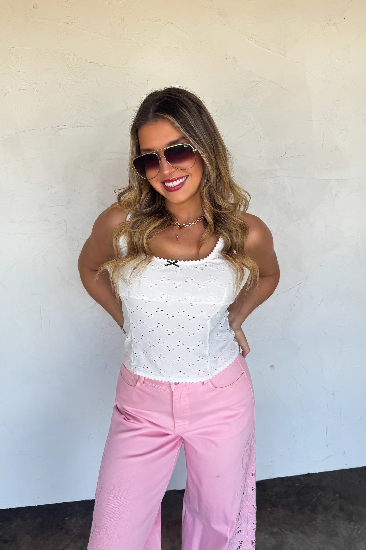 Pre Order: Daisy Lane Eyelet Tank