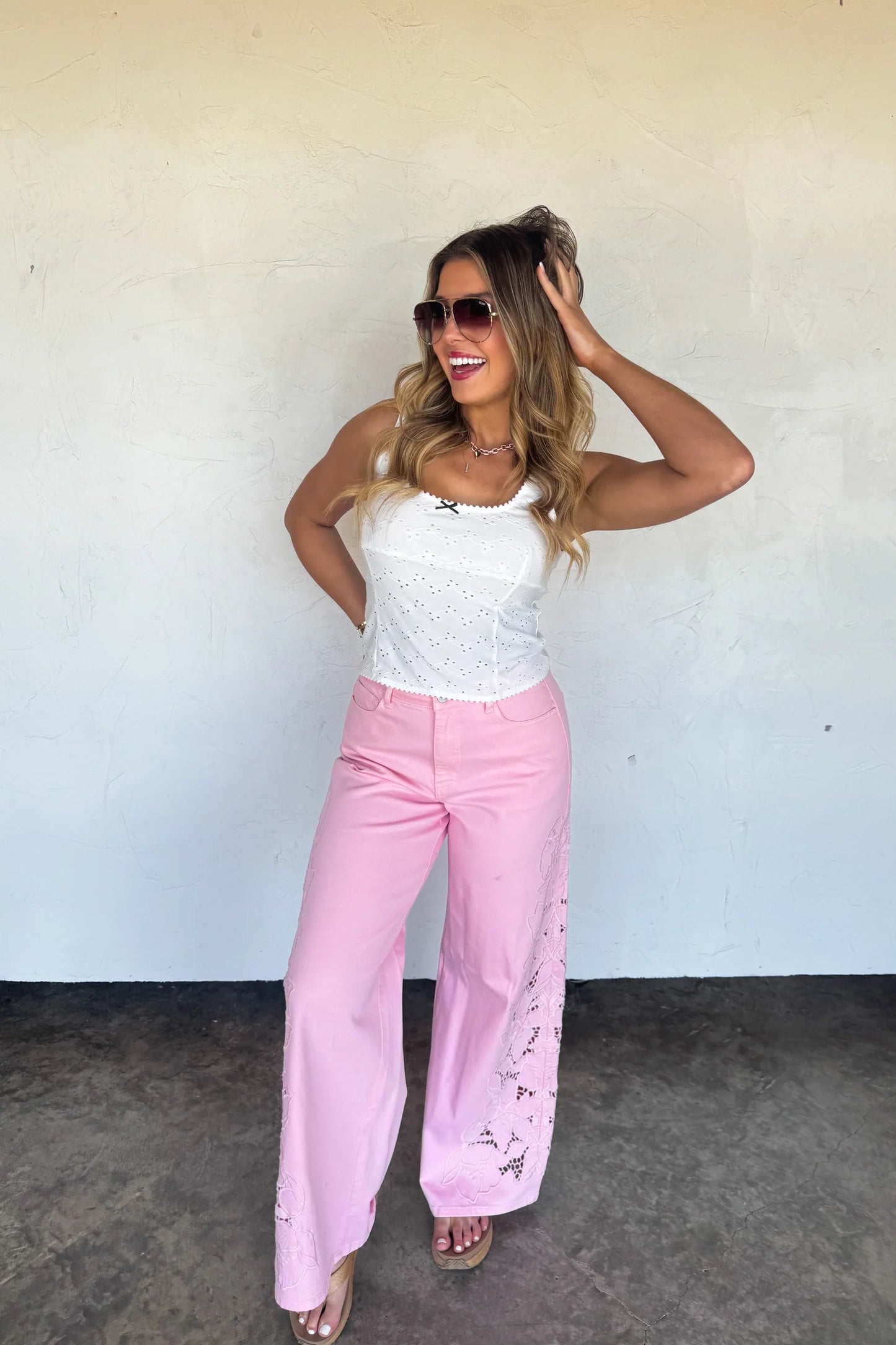 Pre Order: Daisy Lane Eyelet Tank