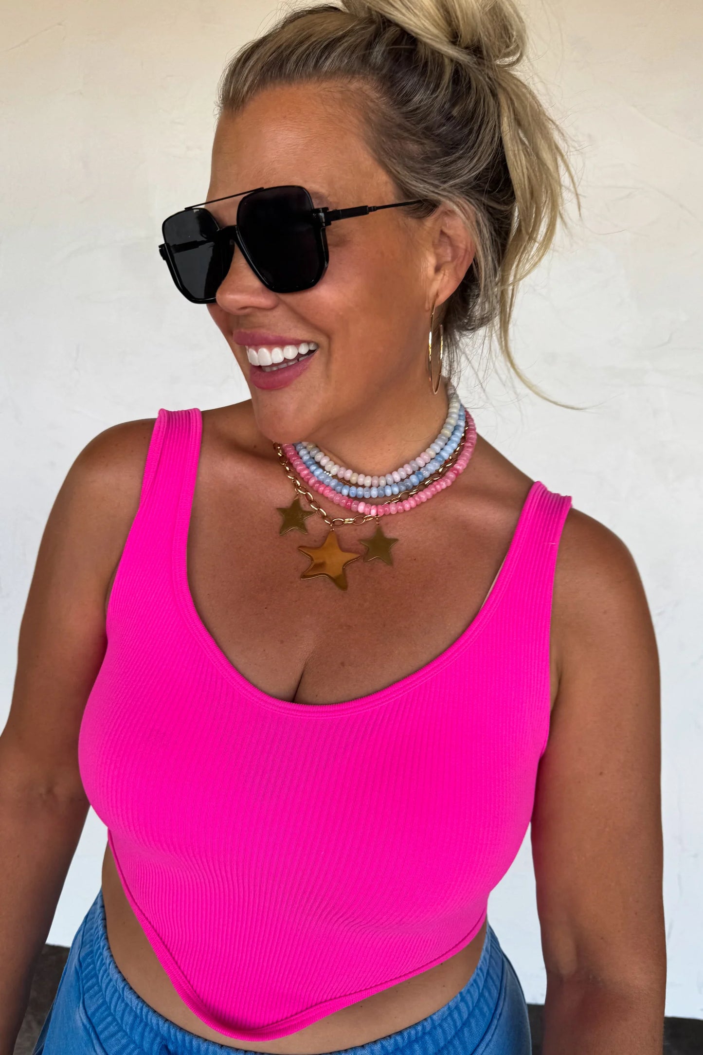 PREORDER- SUMMER BEAD STONE NECKLACE