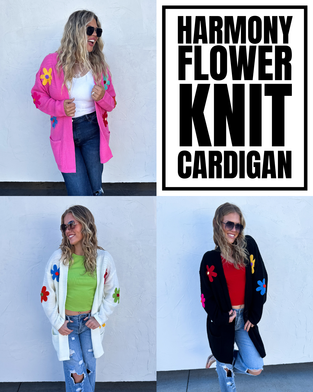 Harmony Flower Knit Cardigan