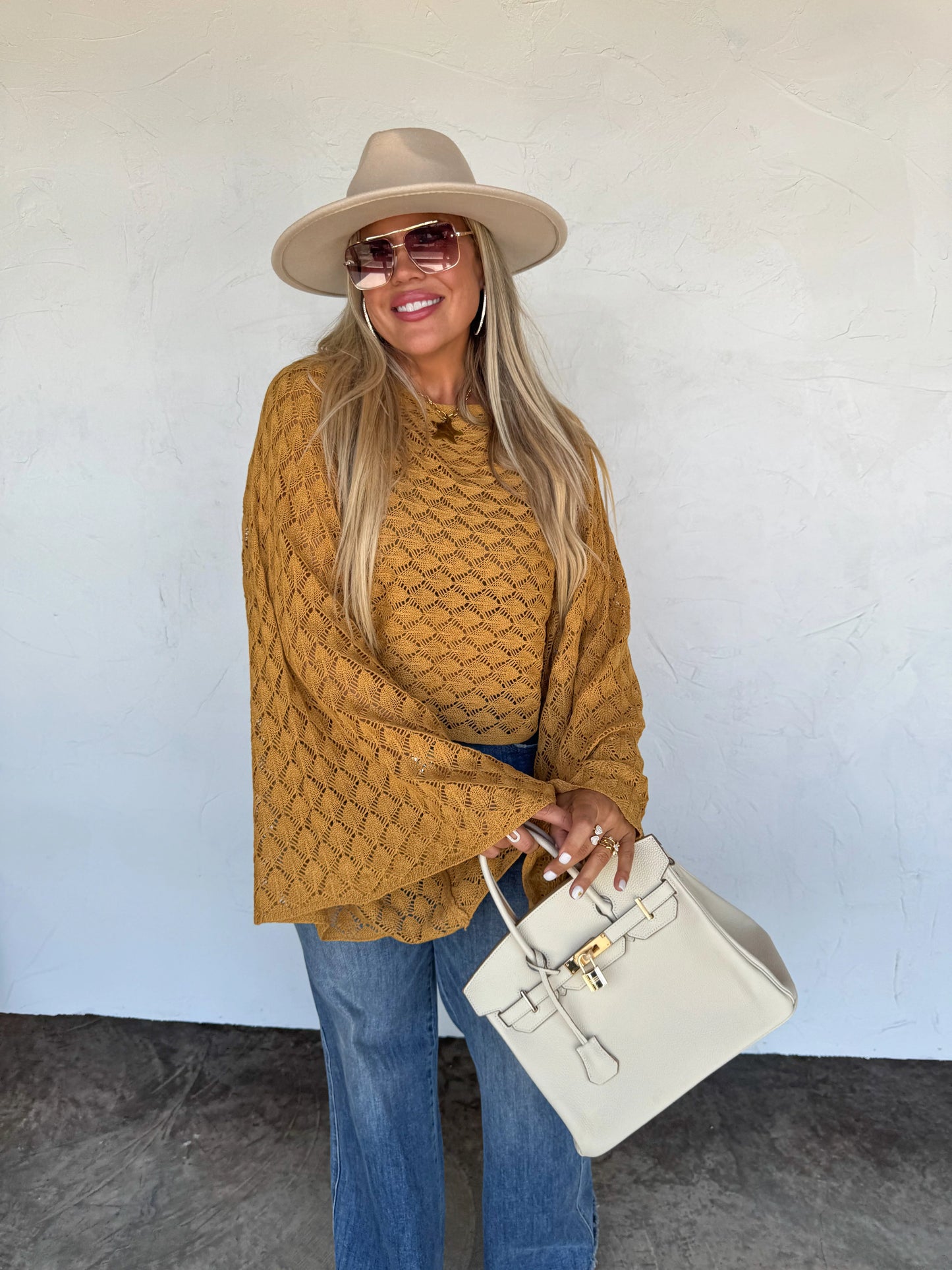 Fall Colors Free Spirit Boho Bell Sleeve Top