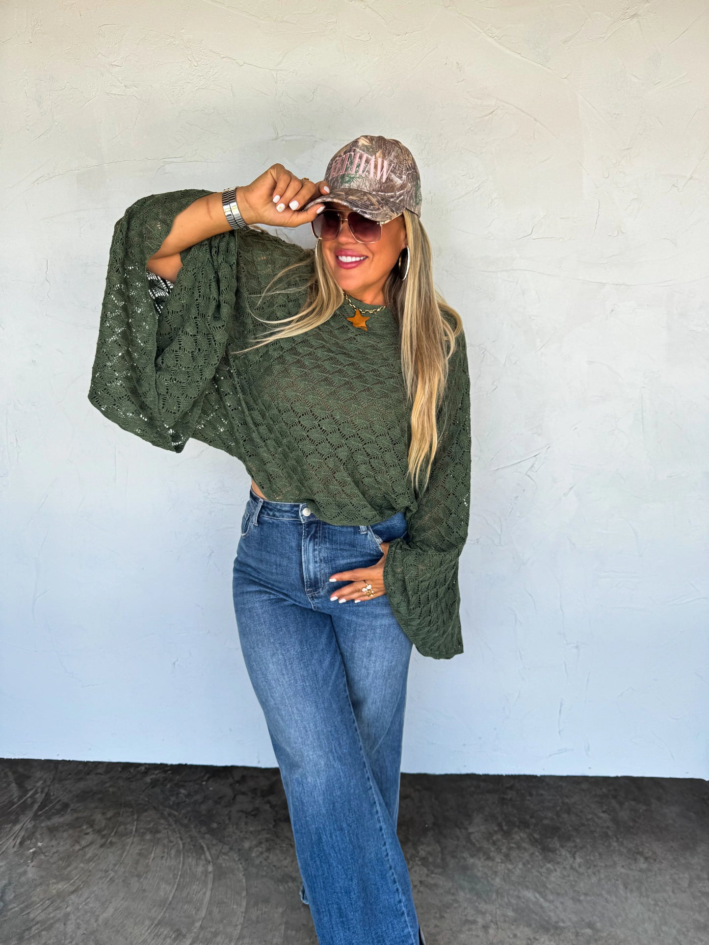 Fall Colors Free Spirit Boho Bell Sleeve Top