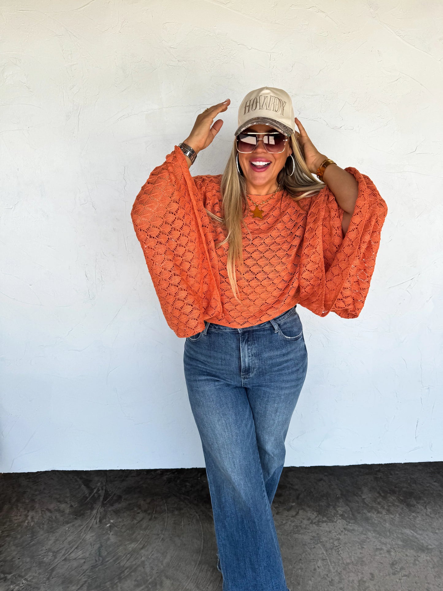 Fall Colors Free Spirit Boho Bell Sleeve Top