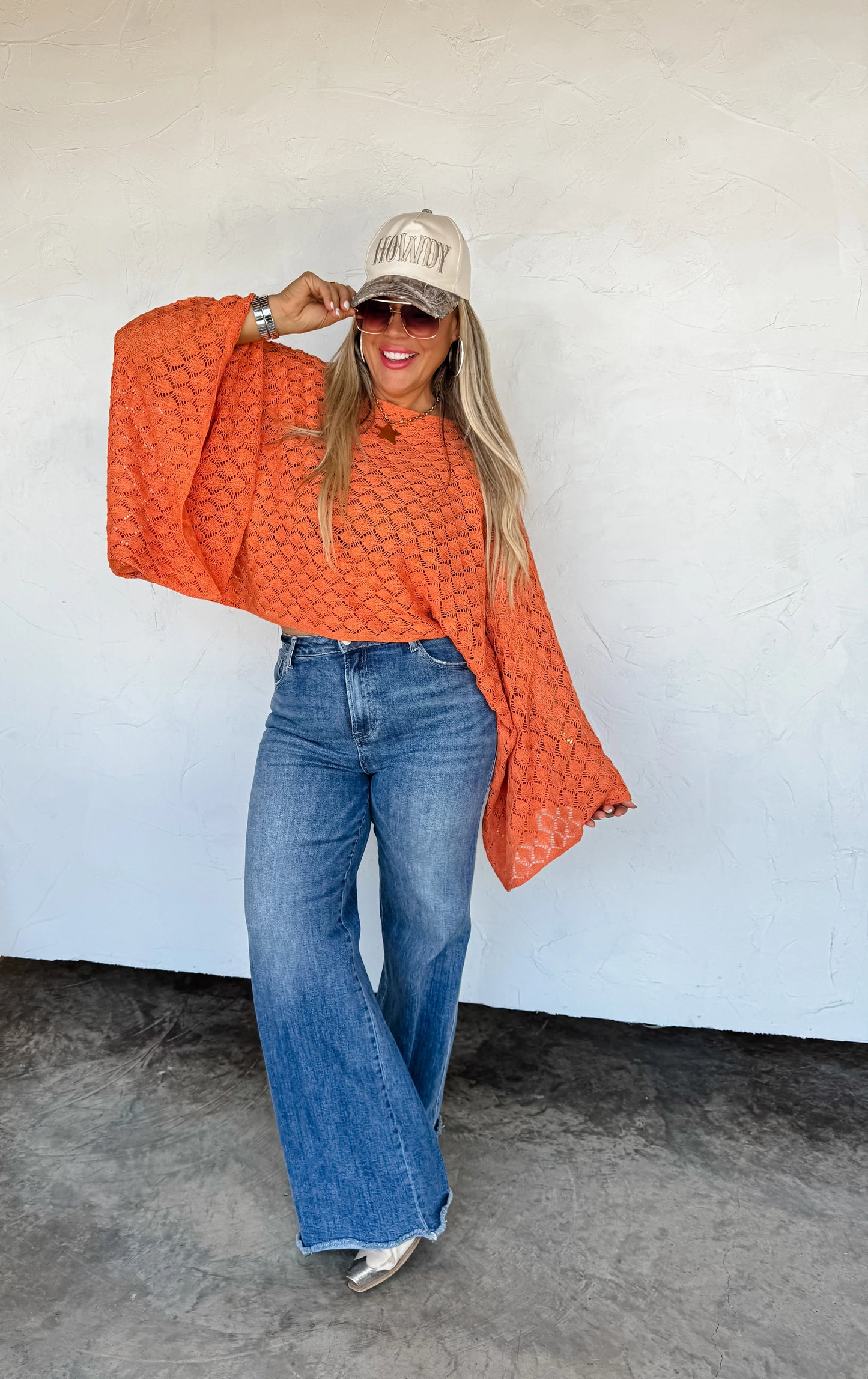 Fall Colors Free Spirit Boho Bell Sleeve Top