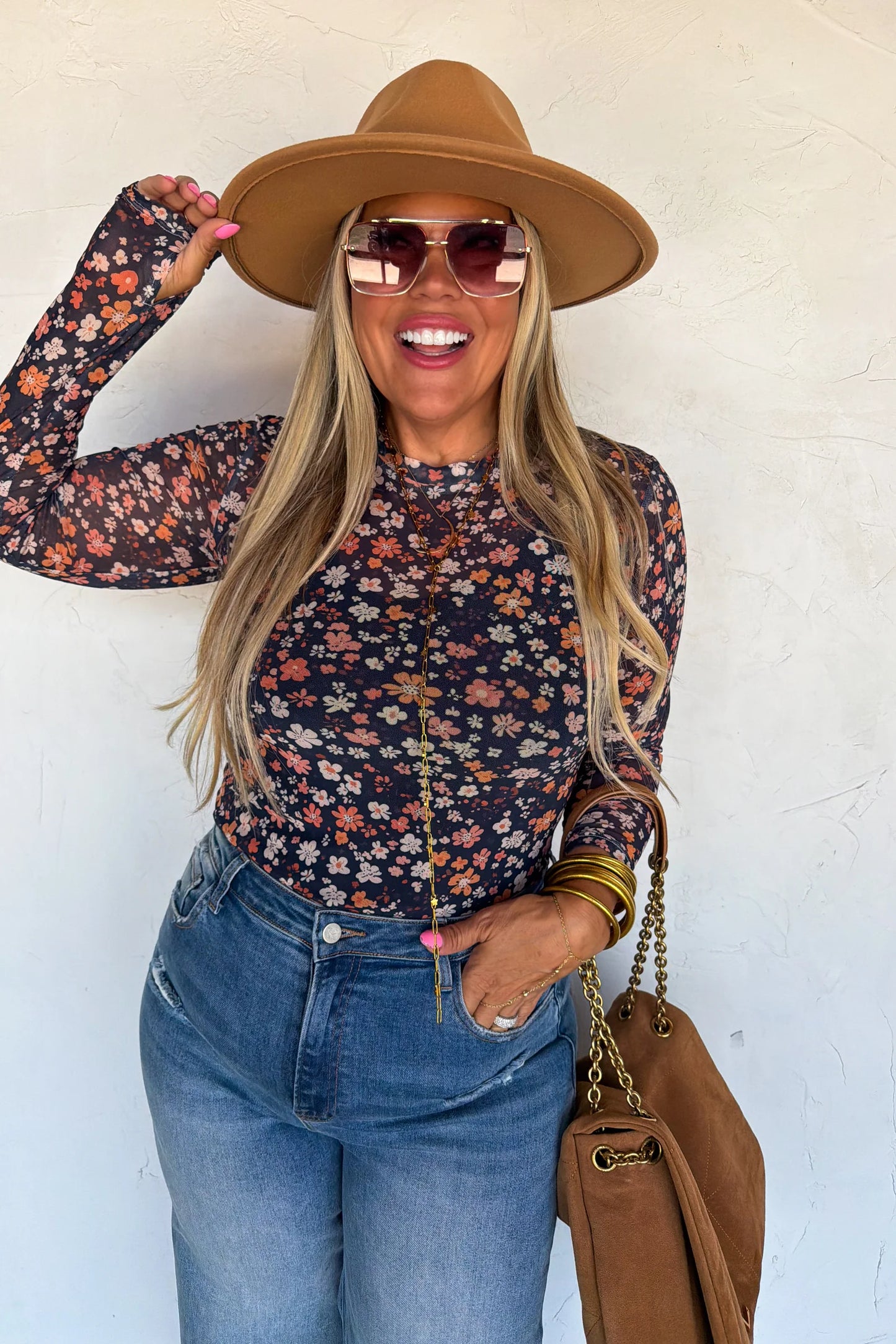 PRE ORDER: Dress It Up Fall Floral Mesh Tops