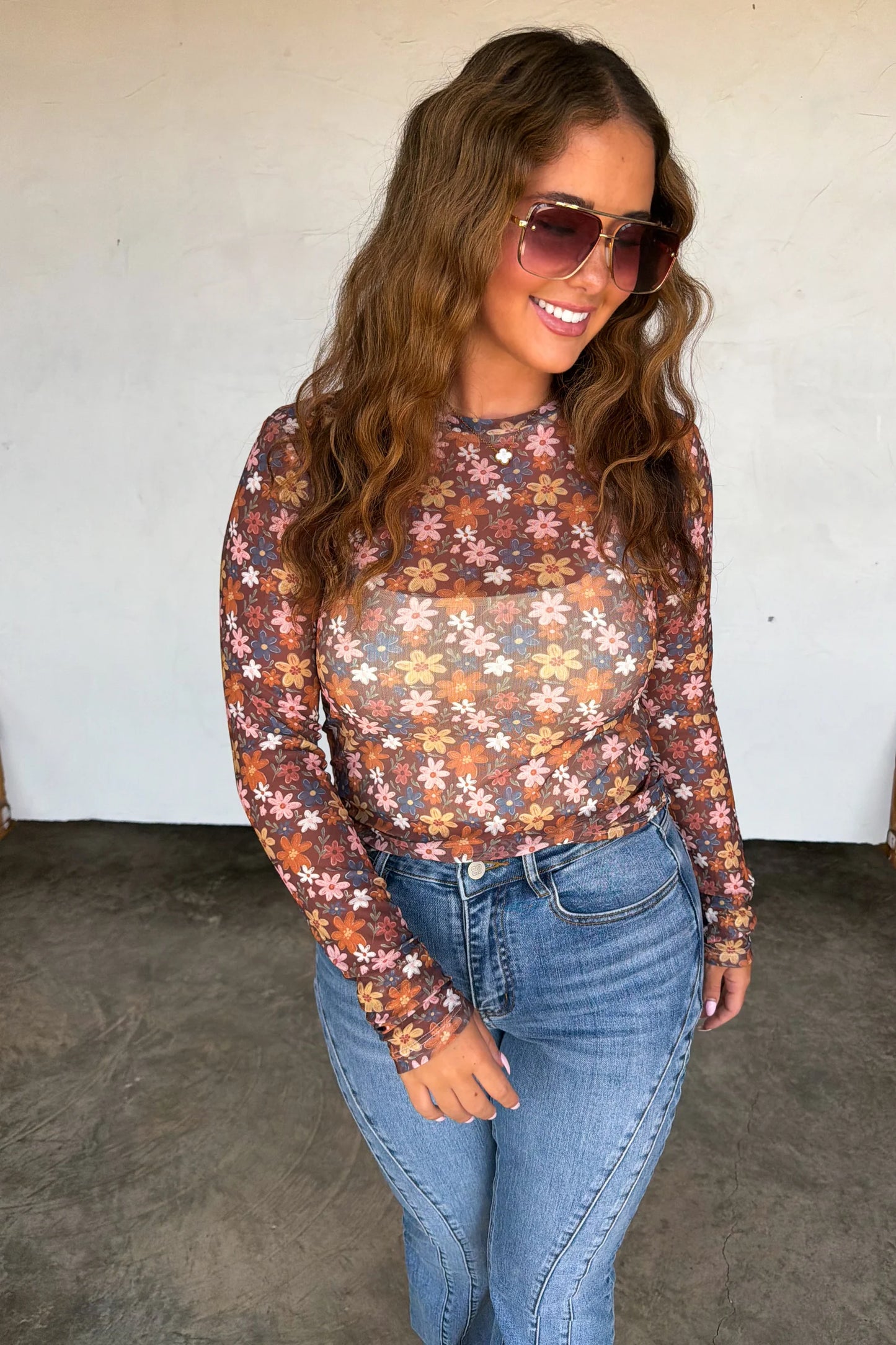 PRE ORDER: Dress It Up Fall Floral Mesh Tops