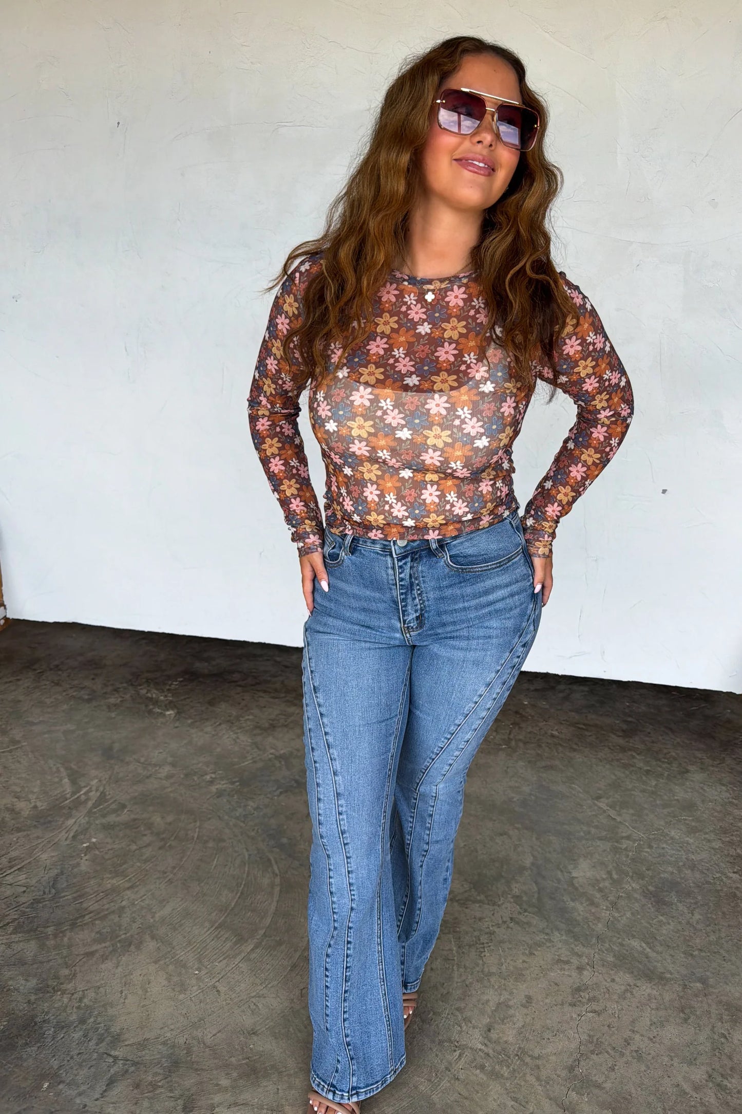 PRE ORDER: Dress It Up Fall Floral Mesh Tops