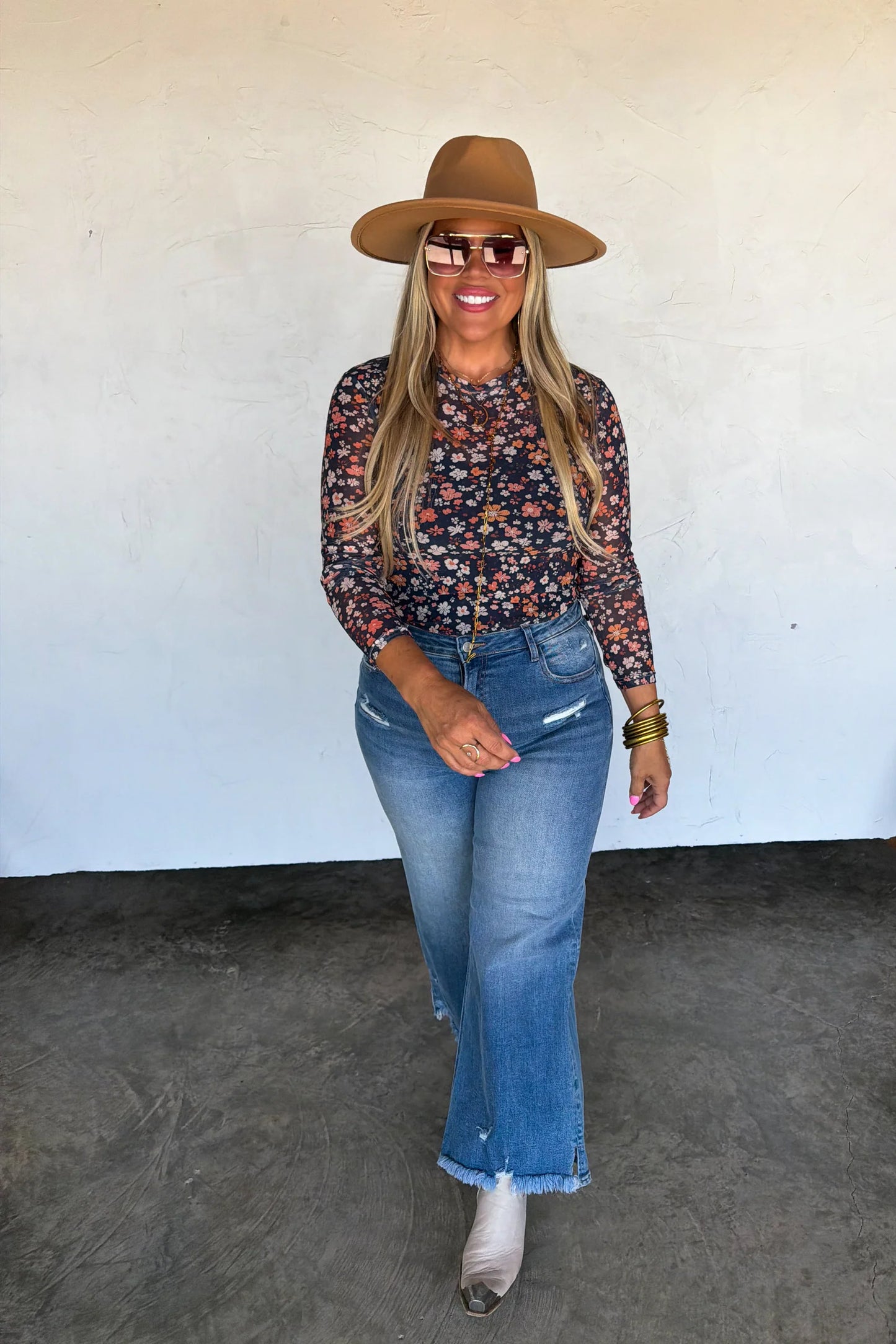 PRE ORDER: Dress It Up Fall Floral Mesh Tops