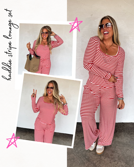 Pre Order: Haddie Stripe Lounge Set **Limited Qtys**