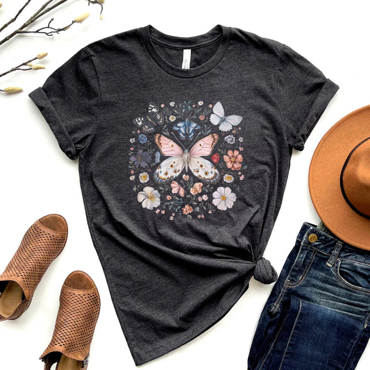 Boho Butterfly Graphic Tee - 2 colors