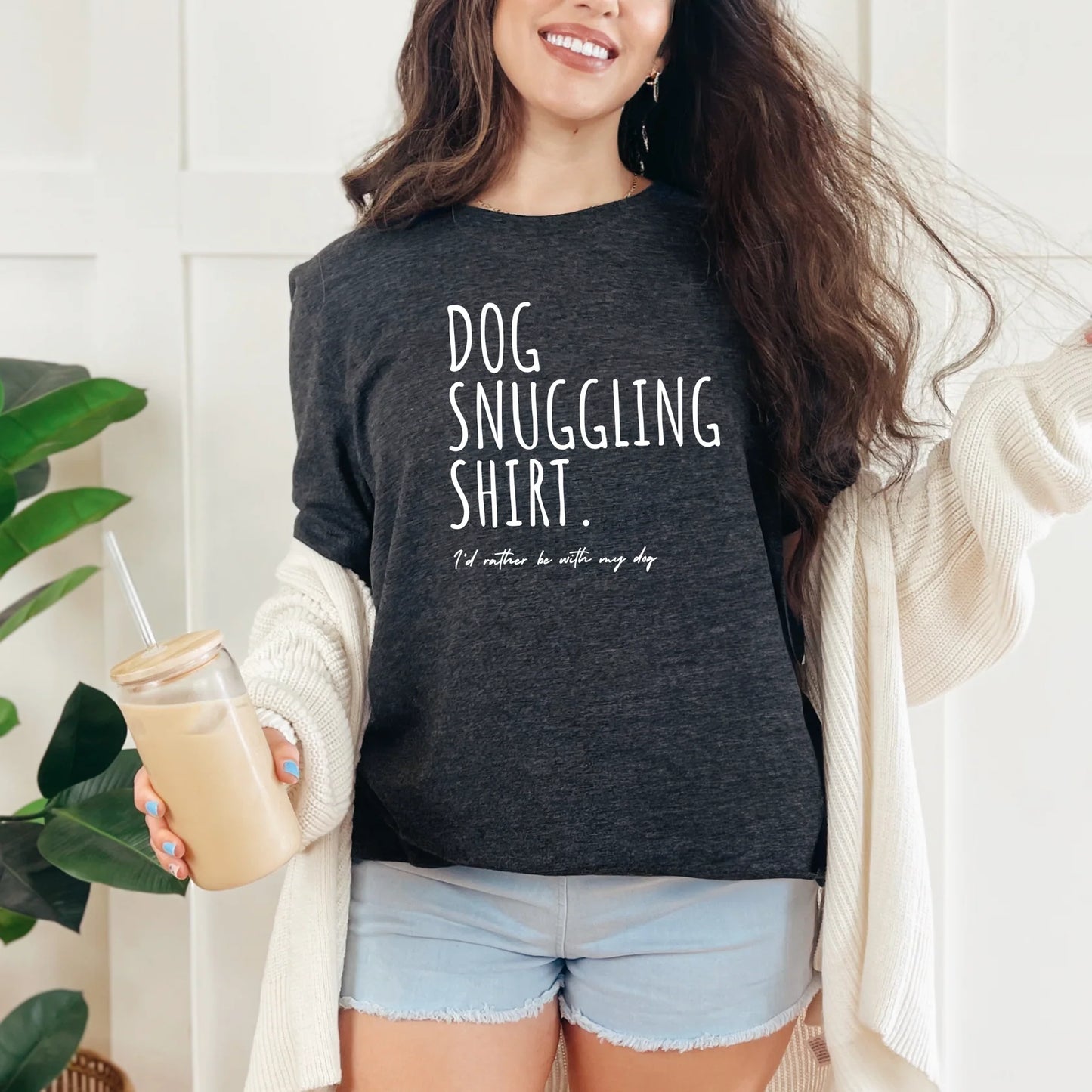 Dog Snuggling Shirt Graphic Tee - 2 colors