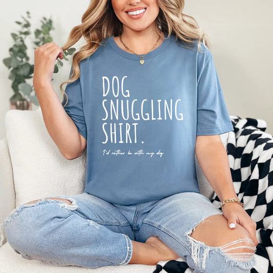 Dog Snuggling Shirt Graphic Tee - 2 colors