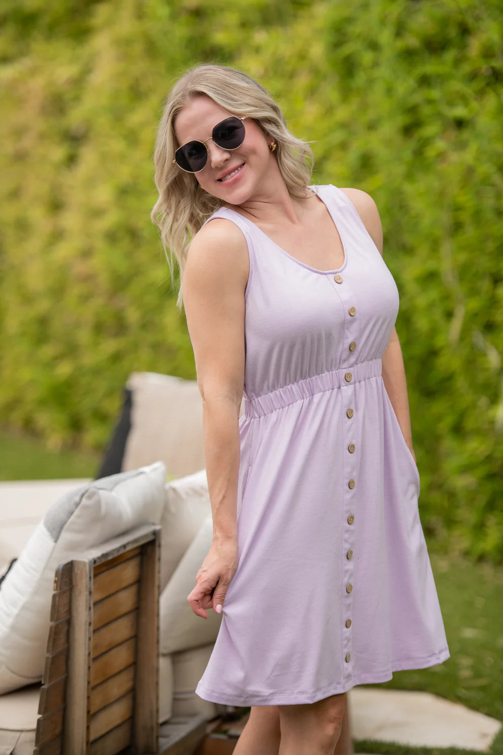 Summer Lavender Sleeveless Dress