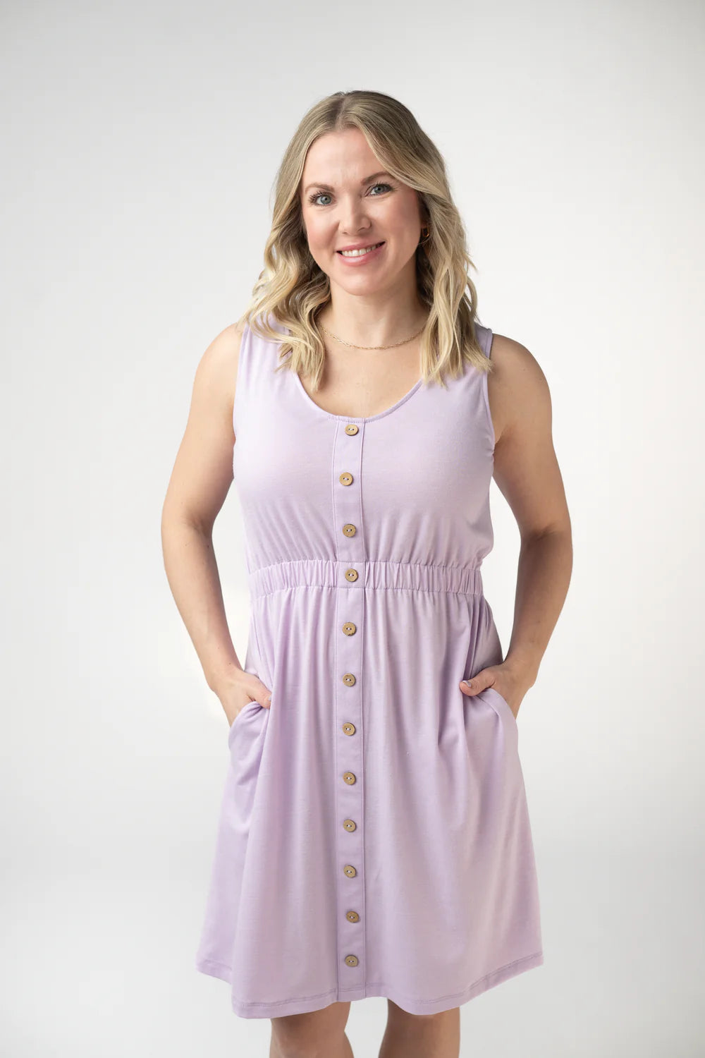 Summer Lavender Sleeveless Dress